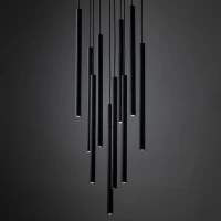 FERRO 80 W pendant light – round, black, 10 G9 points - Image 3
