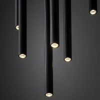 FERRO 80 W pendant light – round, black, 10 G9 points - Image 4