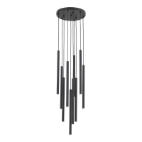 FERRO 80 W pendant light – round, black, 10 G9 points - Image 7