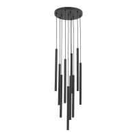 FERRO 80 W pendant light – round, black, 10 G9 points - Image 2