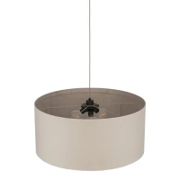 Pendant light 3xE27 – cylindrical, linen tone, diffuser - Image 4