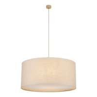 Pendant light 3xE27 – cylindrical, linen tone, diffuser - Image 6