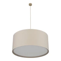 Pendant light 3xE27 – cylindrical, linen tone, diffuser - Image 7