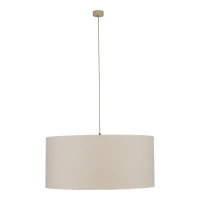 Pendant light 3xE27 – cylindrical, linen tone, diffuser - Image 9