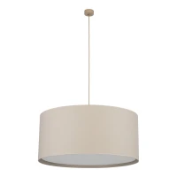 Pendant light 3xE27 – cylindrical, linen tone, diffuser - Image 2