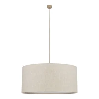 Pendant light 3xE27 – cylindrical, beige, fabric shade - Image 5