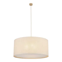 Pendant light 3xE27 – cylindrical, beige, fabric shade - Image 6