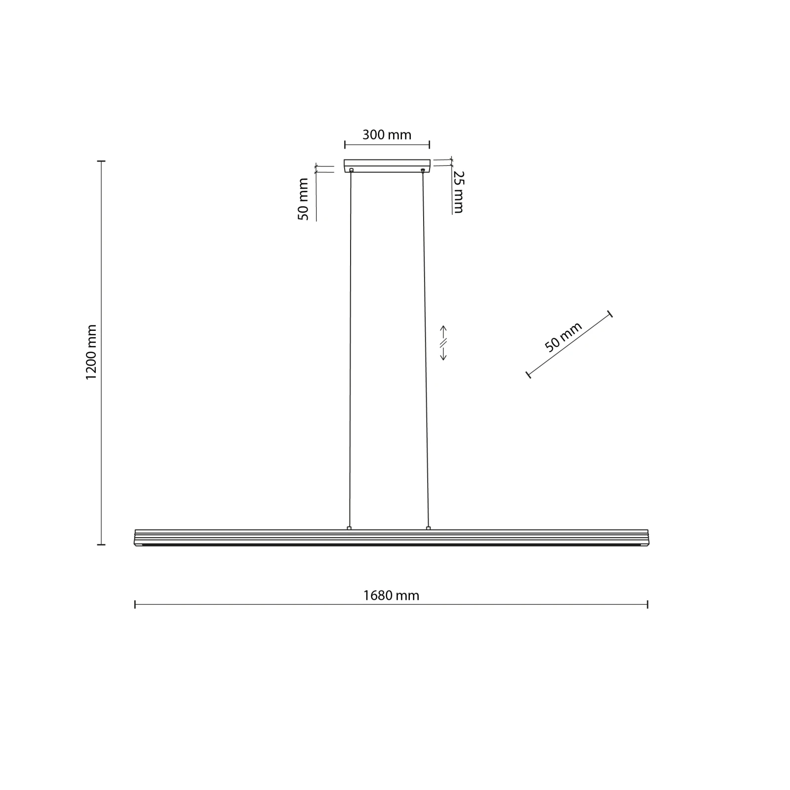 VIGA WOOD LED pakabinamas šviestuvas 24 W, 1800 lm