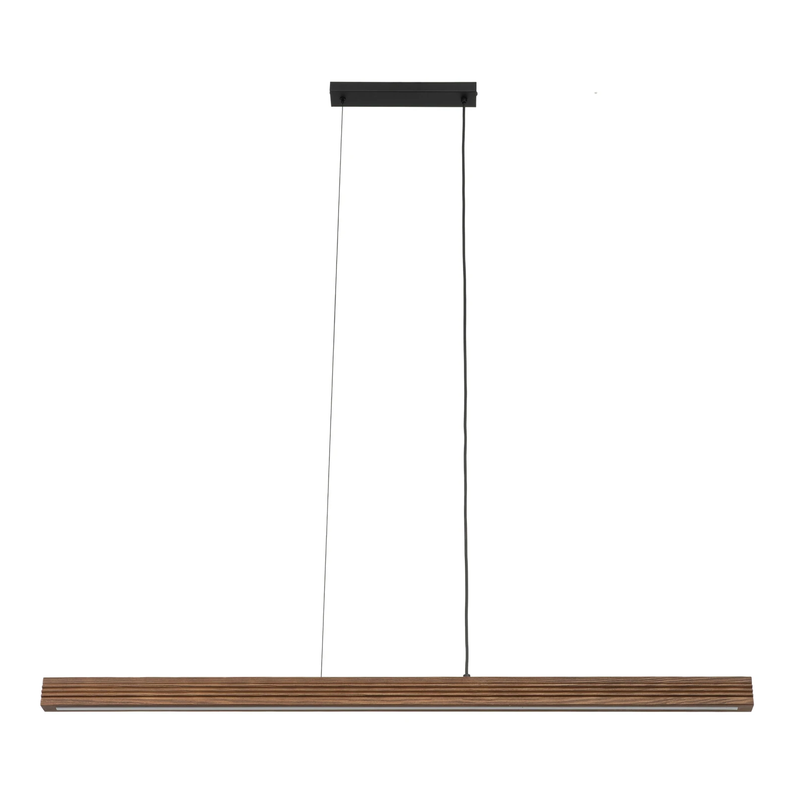 Pendant LED light 24 W – linear, walnut wood finish