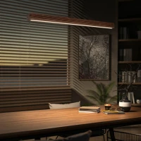 Pendant LED light 24 W – linear, walnut wood finish - Image 4