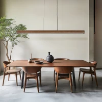 Pendant LED light 24 W – linear, walnut wood finish - Image 5