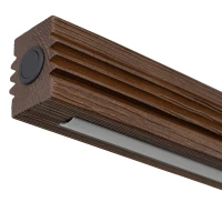 Pendant LED light 24 W – linear, walnut wood finish - Image 6