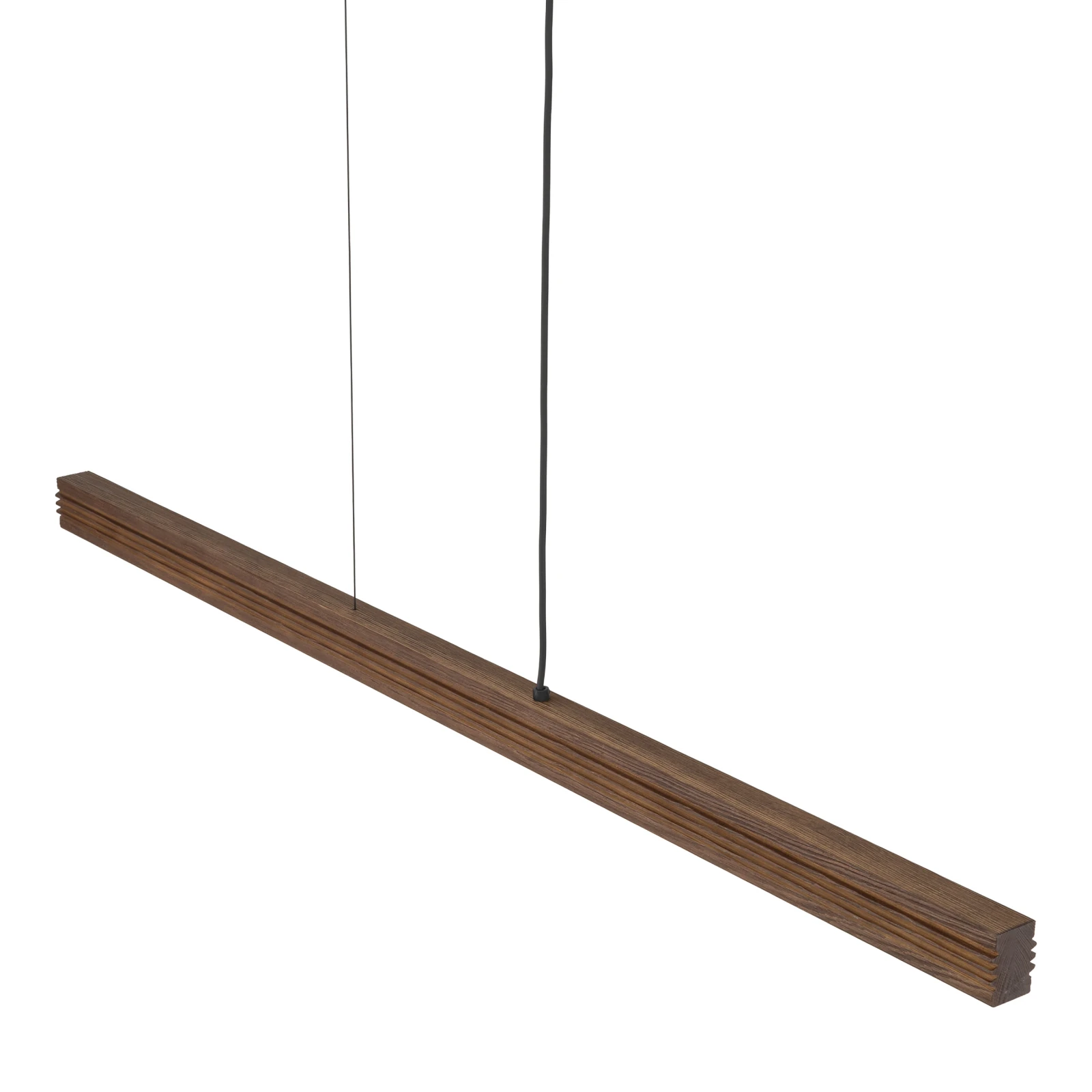 Pendant LED light 24 W – linear, walnut wood finish