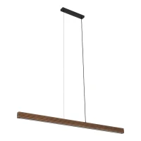 Pendant LED light 24 W – linear, walnut wood finish - Image 9