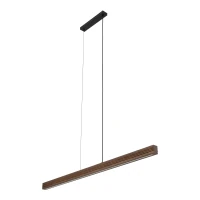 Pendant LED light 24 W – linear, walnut wood finish - Image 2