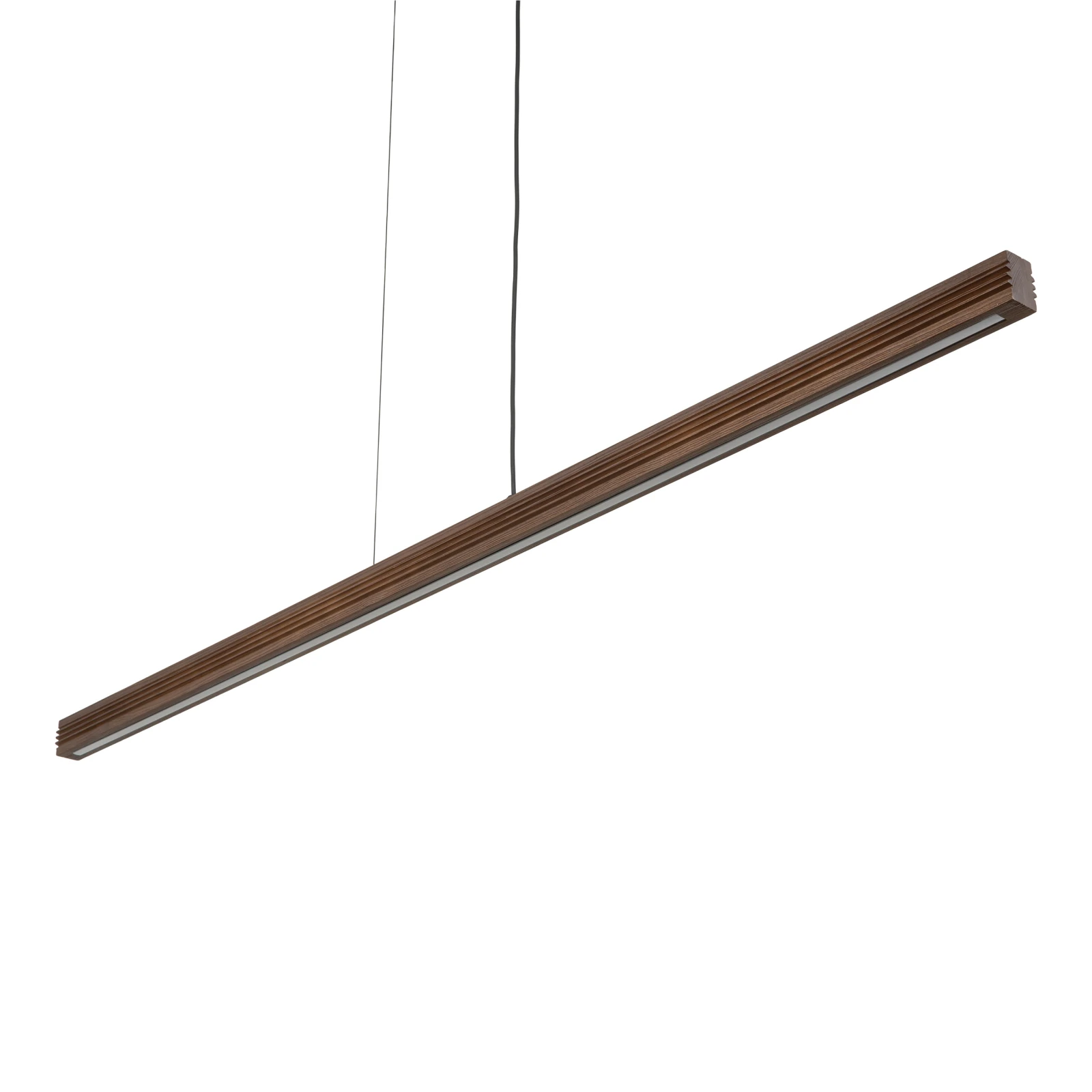 Pendant LED light 24 W – linear, walnut finish, 1800 lm