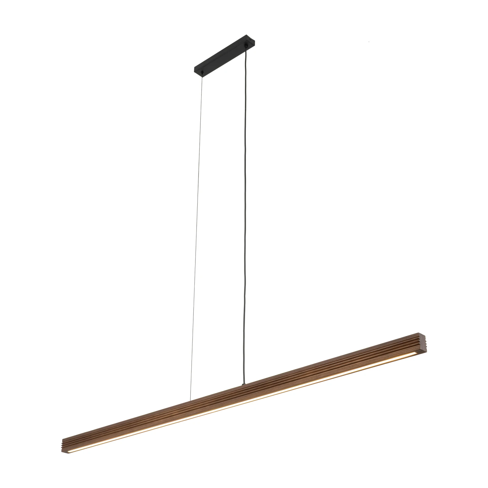 Pendant LED light 24 W – linear, walnut finish, 1800 lm