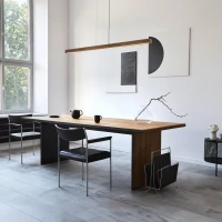 VIGA WOOD LED pakabinamas šviestuvas 24 W, riešuto spalvos, 1800 lm