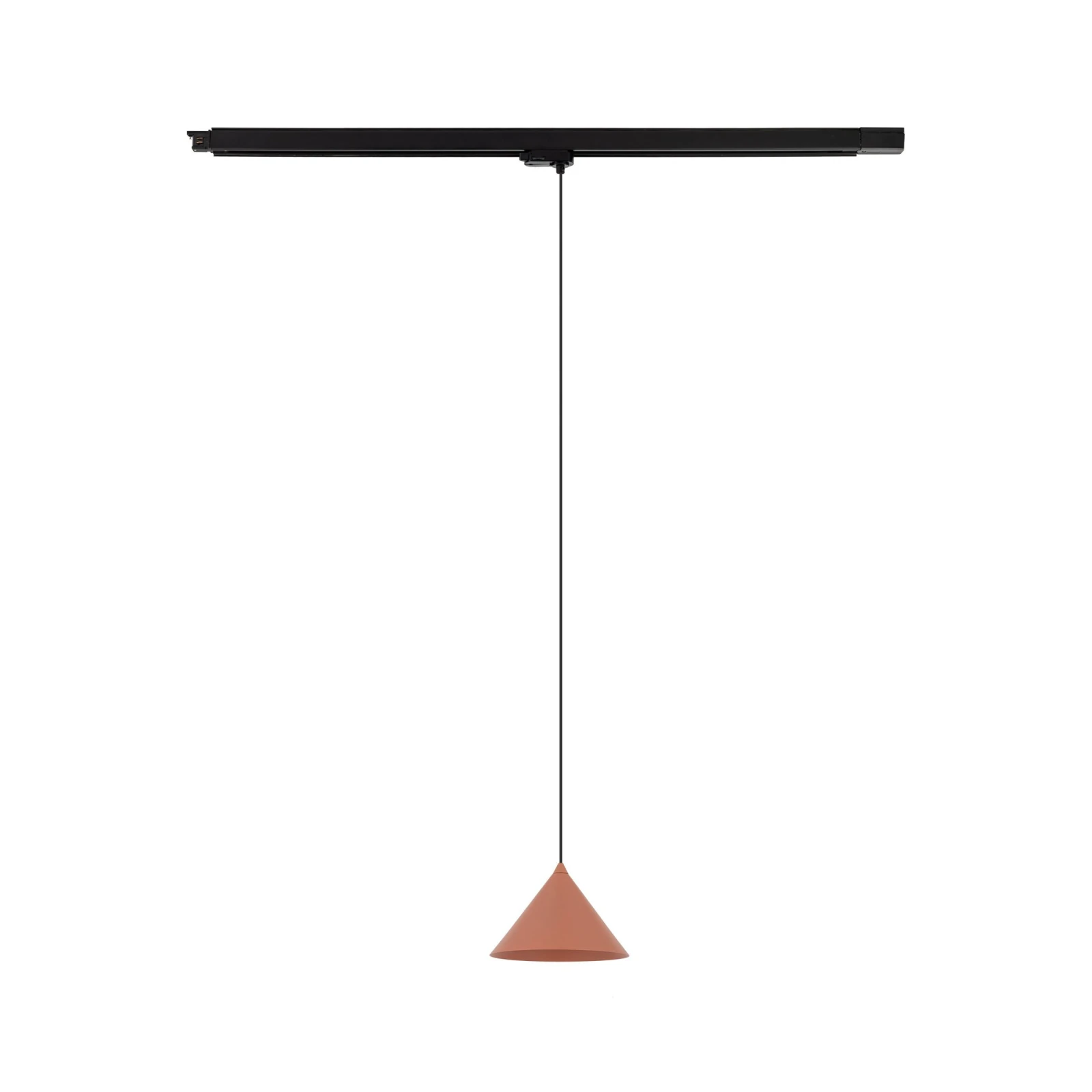 TRACER track light 15 W – CONO, brick orange, E27