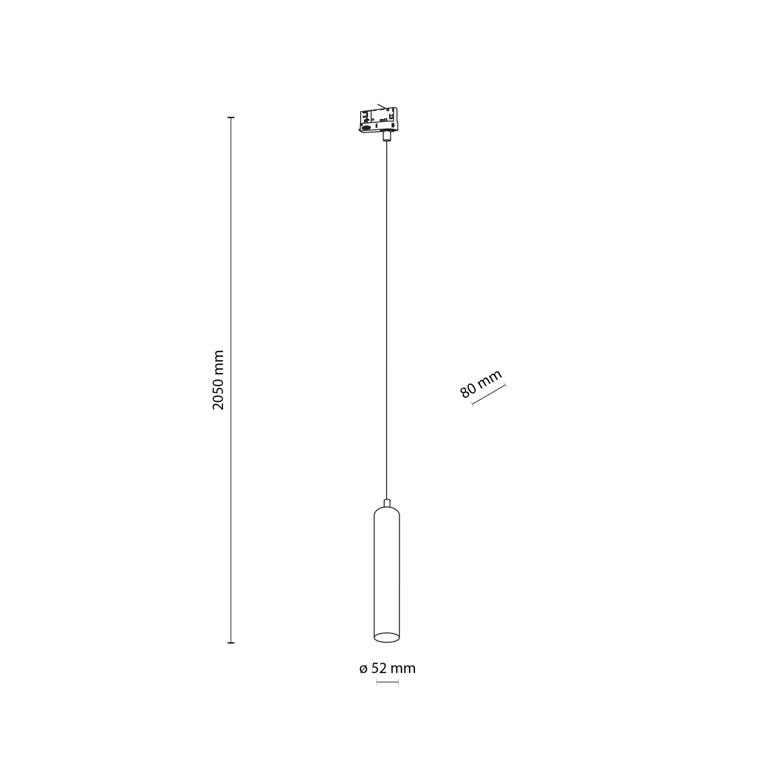 TRACER TUBE bėgelio šviestuvas 10 W, juodas, GU10
