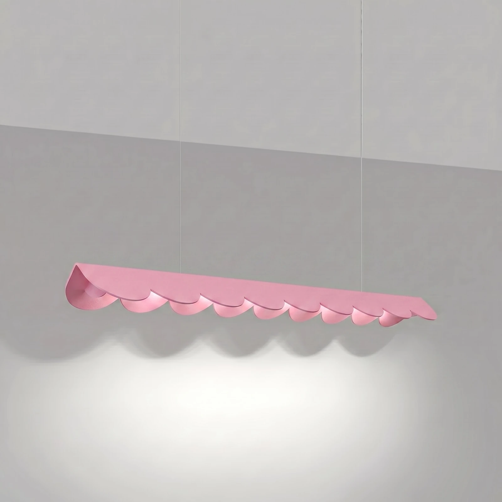 Pakabinamas šviestuvas 98,5 cm – banguotas, rožinis, CRI98 LED