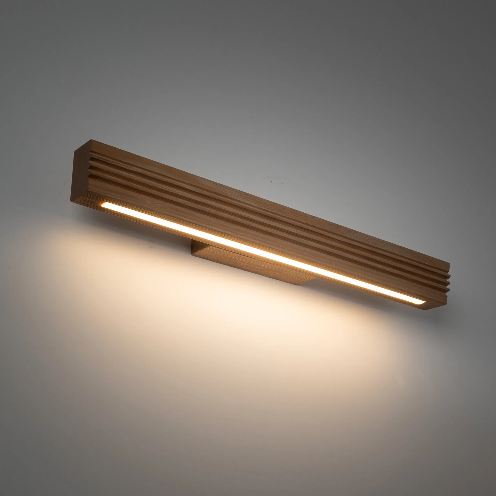 VIGA WOOD sieninis LED šviestuvas 9 W, natūralus medis, 3000 K