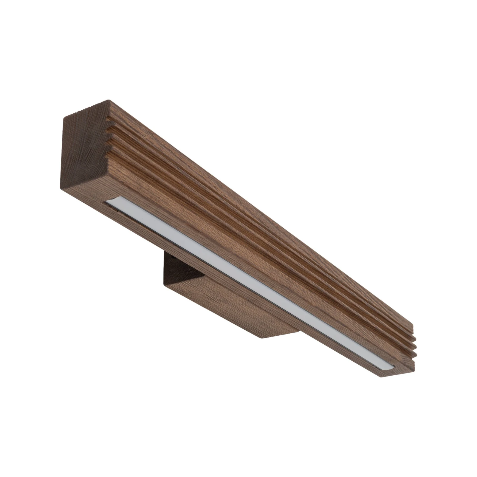 Wall LED light 9 W – linear, walnut tone, warm white