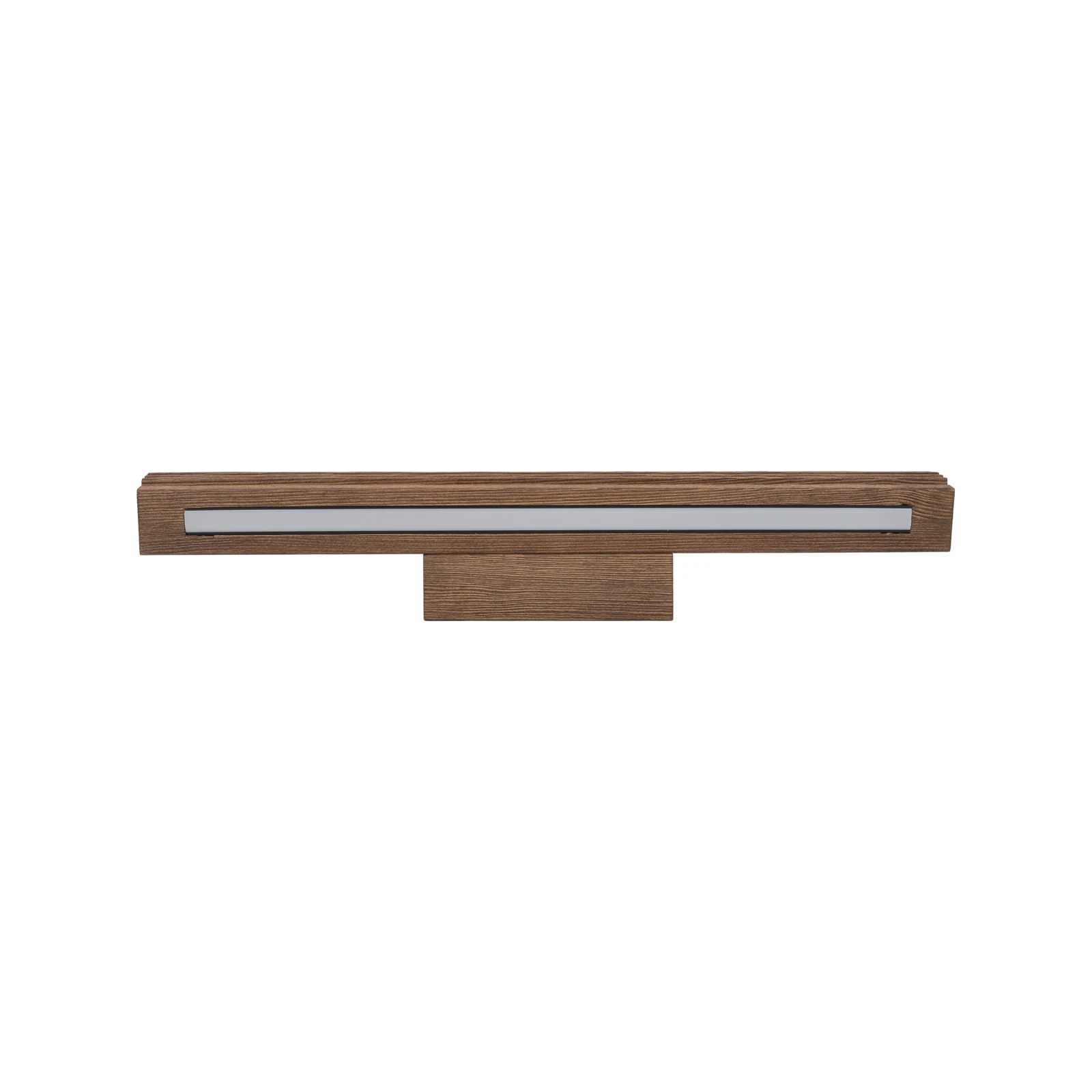 Wall LED light 9 W – linear, walnut tone, warm white