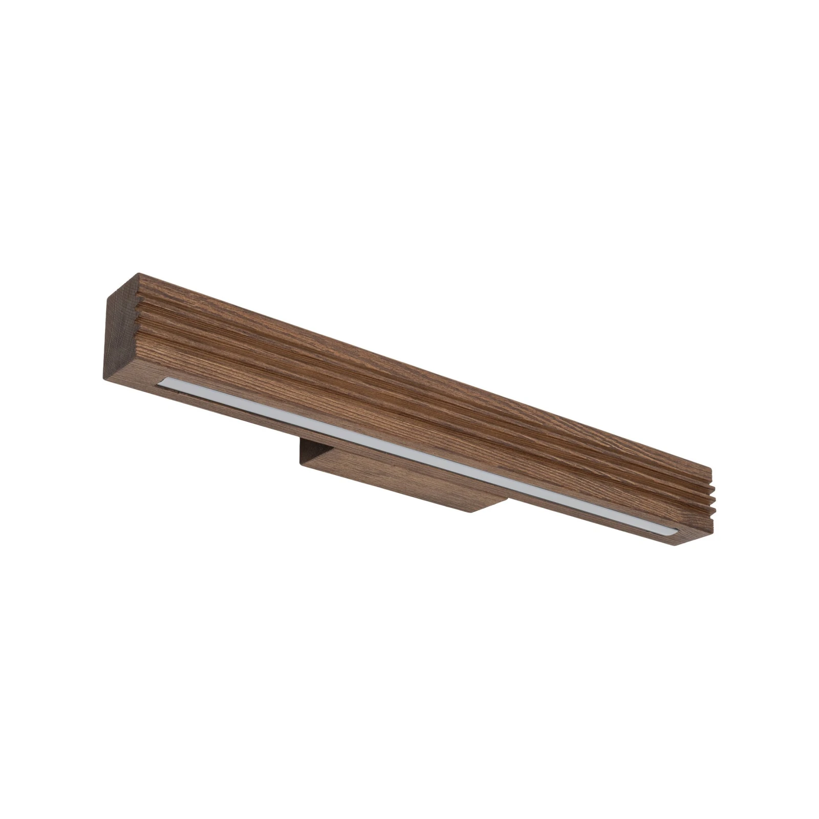 Wall LED light 9 W – linear, walnut tone, warm white