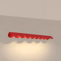 Pakabinamas šviestuvas 98,5 cm – banguotas raudonas LED, šilta šviesa - Nuotrauka 4