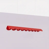 Pakabinamas šviestuvas 98,5 cm – banguotas raudonas LED, šilta šviesa - Nuotrauka 3