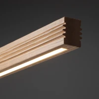Ceiling LED light 25 W – linear, natural wood, warm light - Image 3