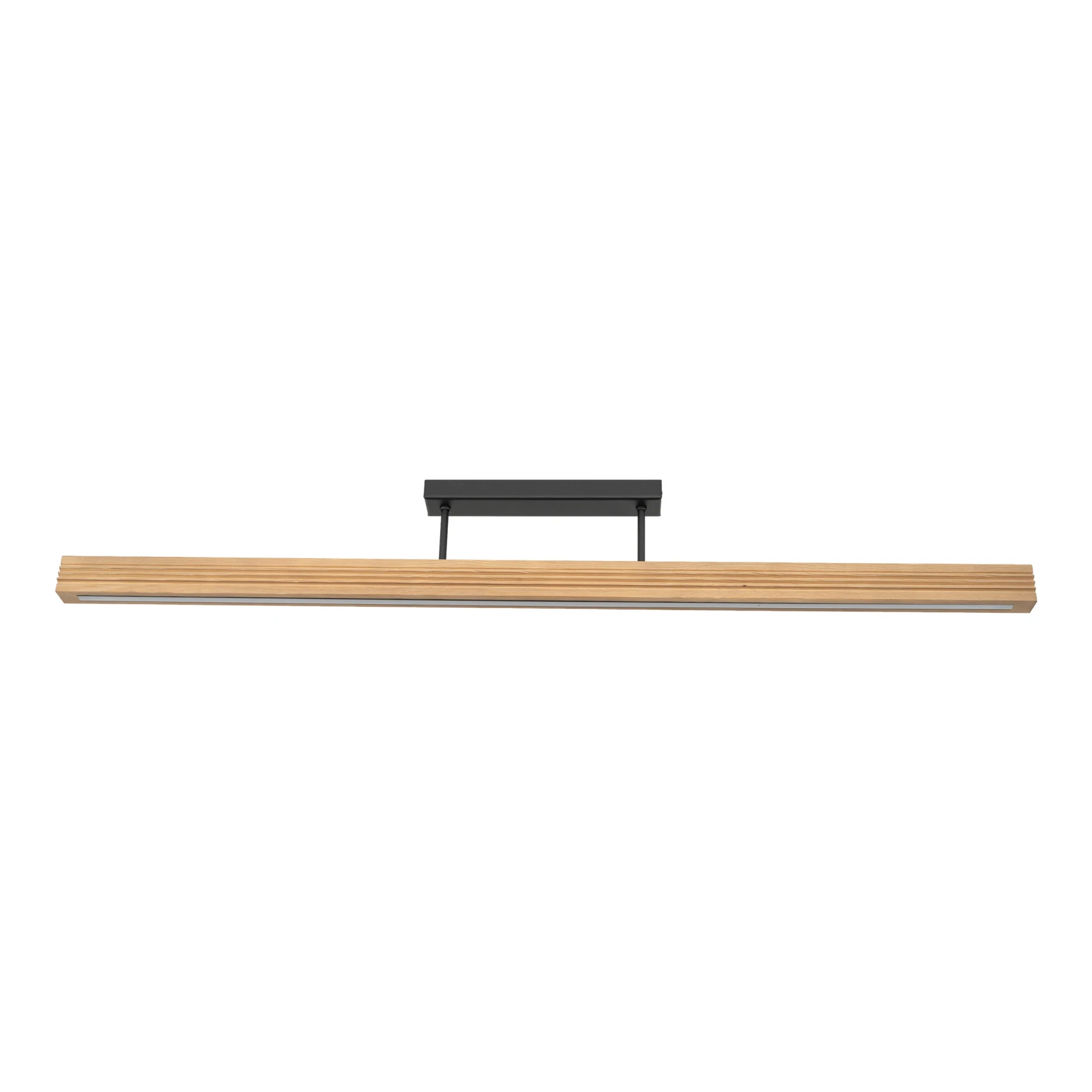 Ceiling LED light 25 W – linear, natural wood, warm light