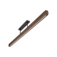 Ceiling LED light 25 W – linear, walnut tone, warm white - Image 7
