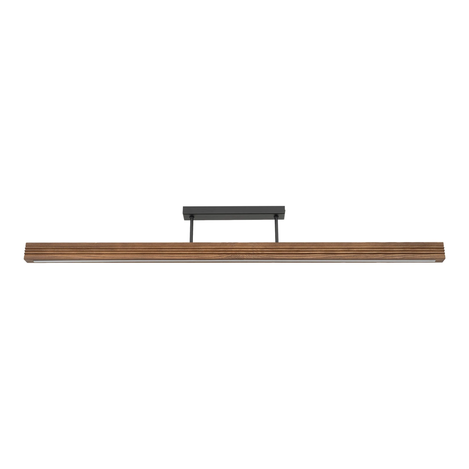 Ceiling LED light 25 W – linear, walnut tone, warm white