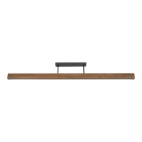Ceiling LED light 25 W – linear, walnut tone, warm white - Image 9