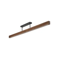 Ceiling LED light 25 W – linear, walnut tone, warm white - Image 2
