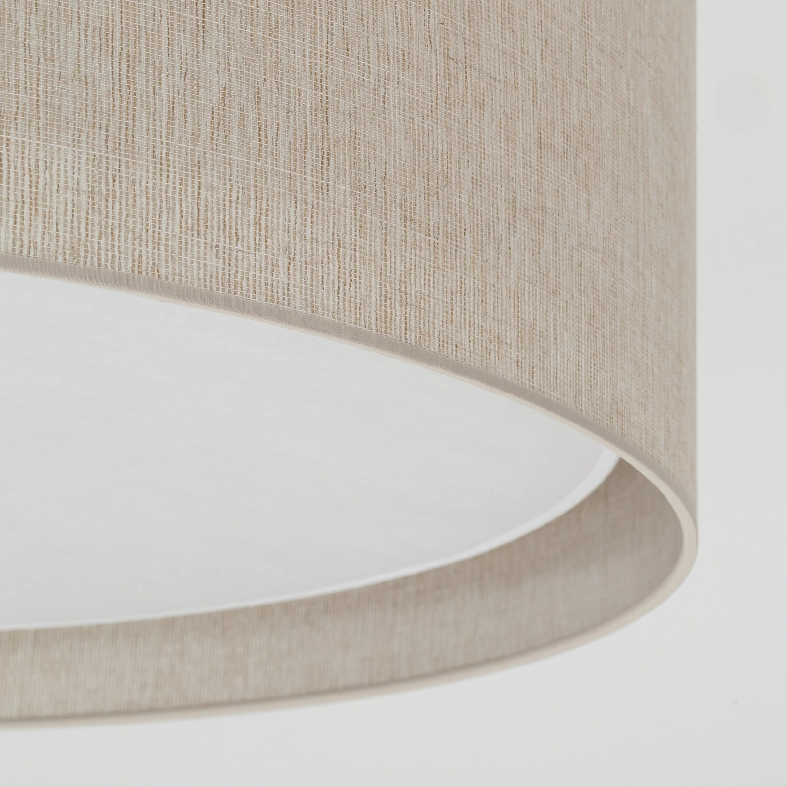6 x E27 ceiling light – cylindrical, beige, magnetic shade