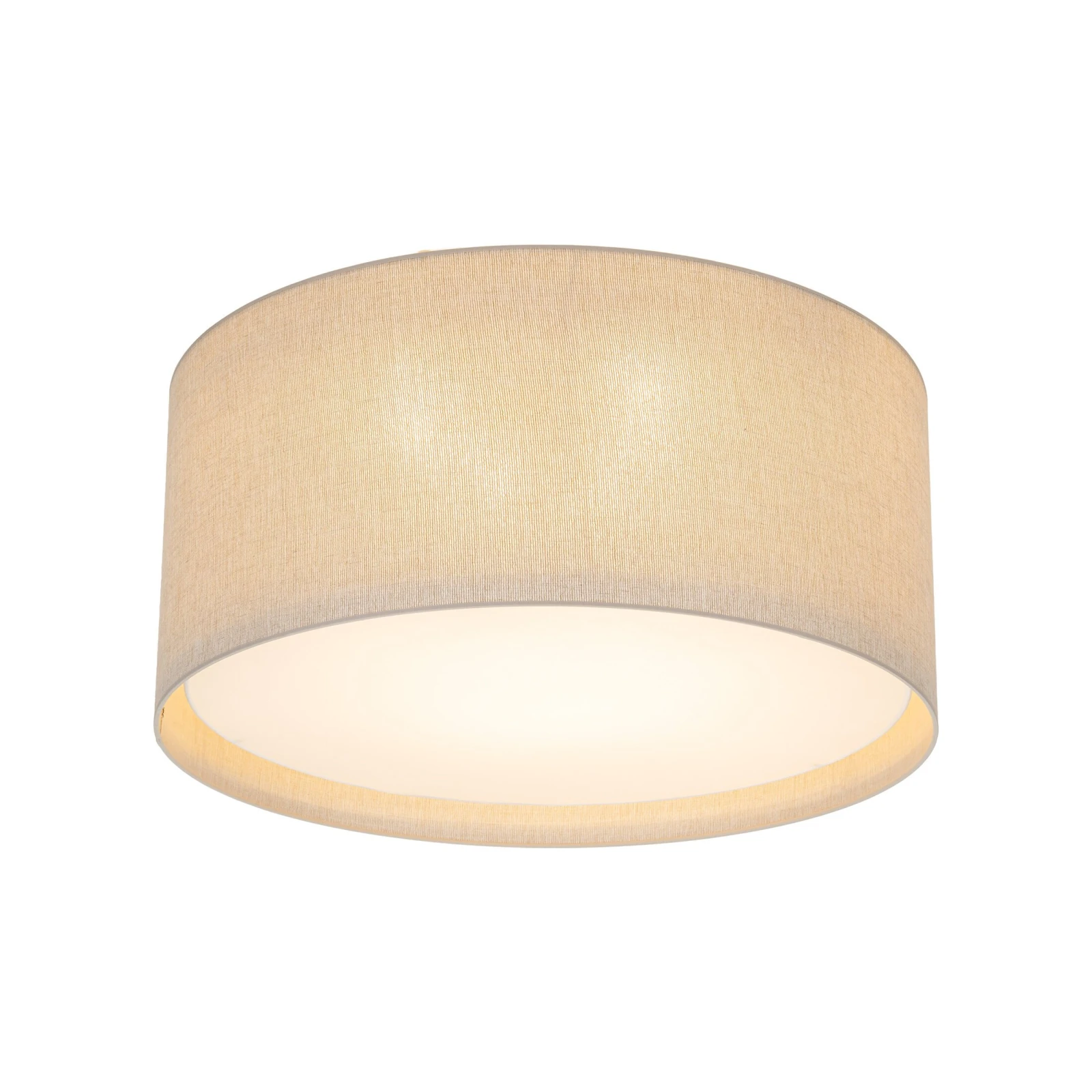 6 x E27 ceiling light – cylindrical, beige, magnetic shade
