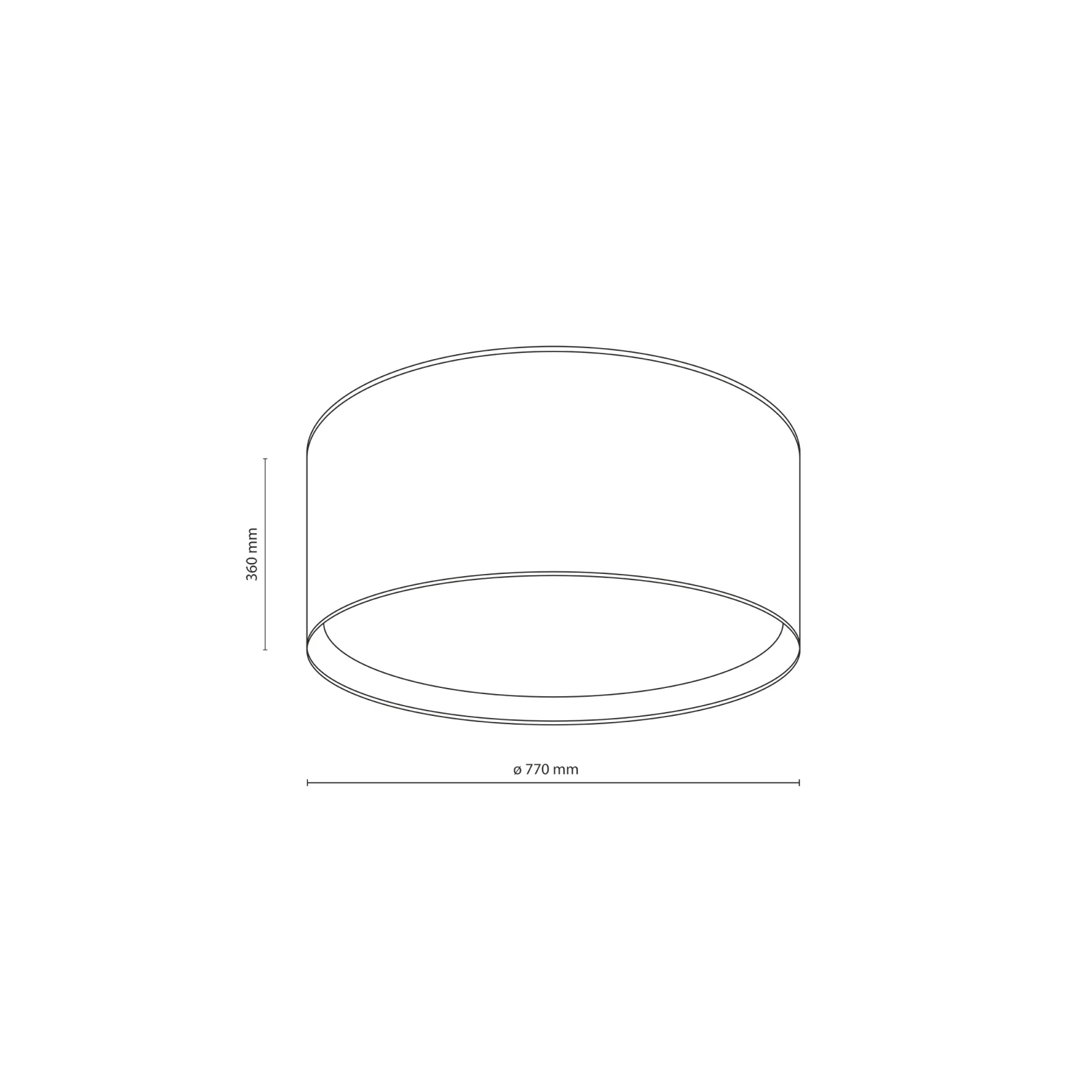 6 x E27 ceiling light – cylindrical, beige, magnetic shade