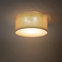6 x E27 ceiling light – cylindrical, beige, magnetic shade - Image 2