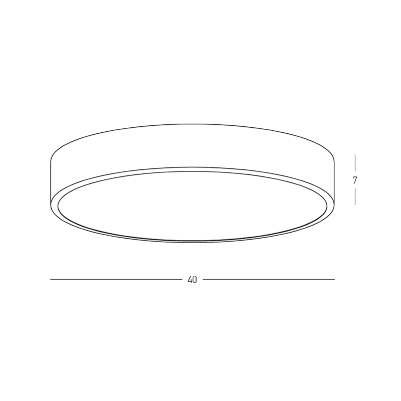 Apvalus lubinis LED šviestuvas 28W 3000K – baltas matinis, TRIAC dimeriuojamas - Image 2