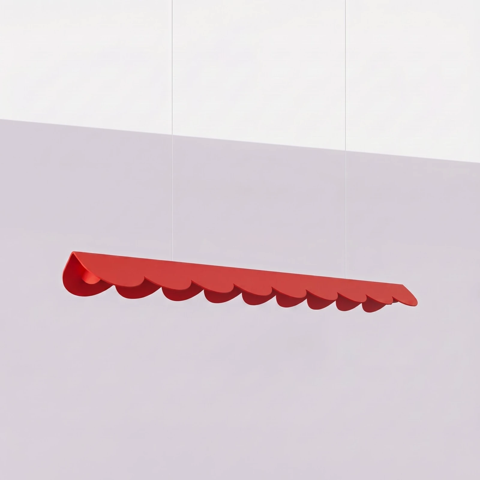 Pakabinamas LED šviestuvas 98,5 cm – banguotas, raudonas, CRI98