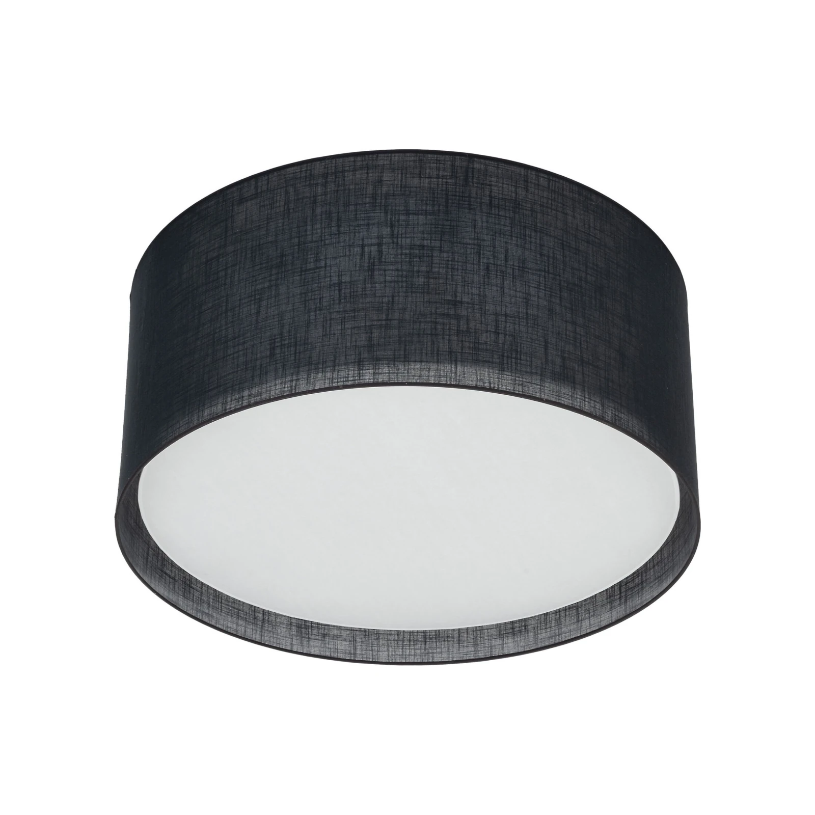 6 x E27 ceiling light – cylindrical, black, magnetic shade