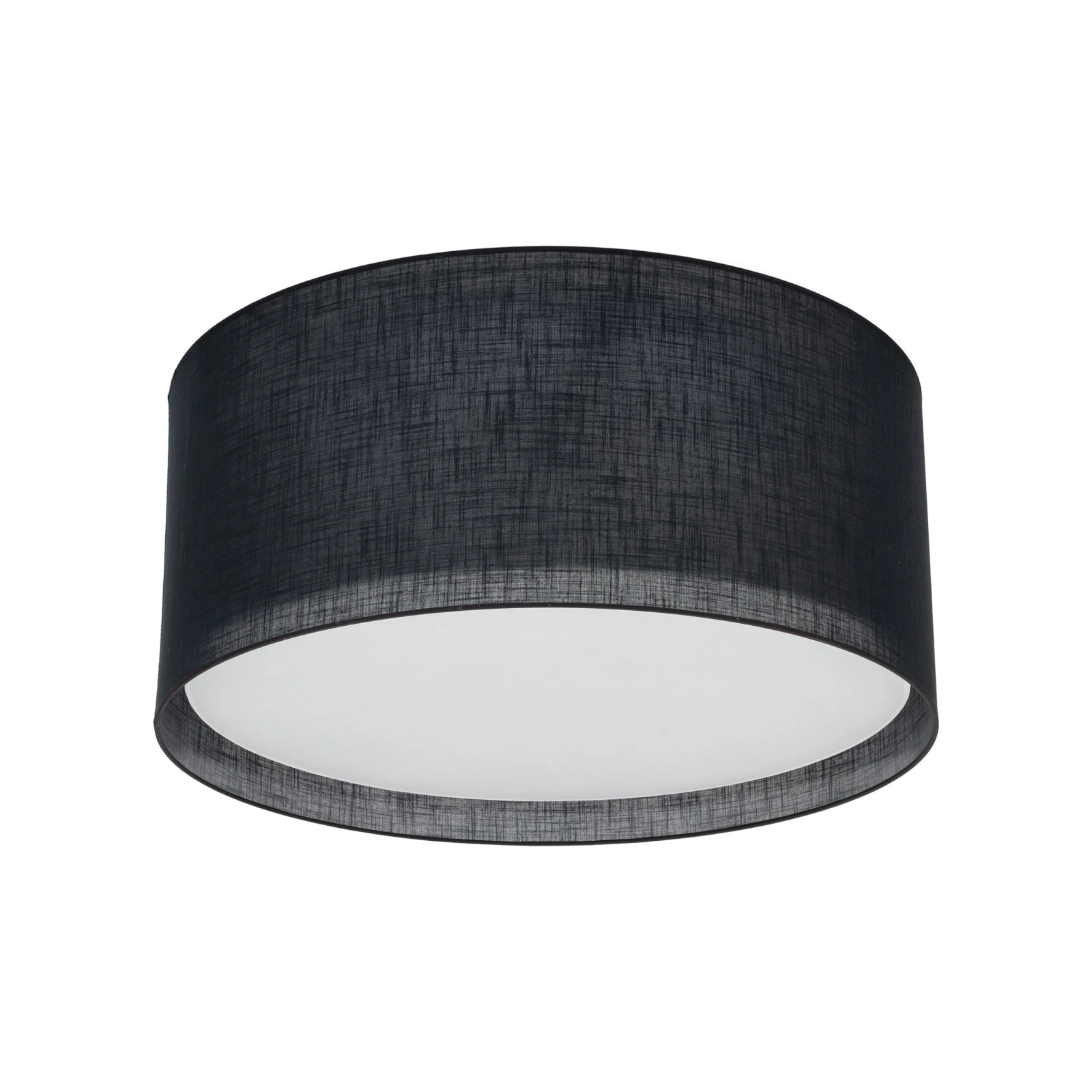 6 x E27 ceiling light – cylindrical, black, magnetic shade