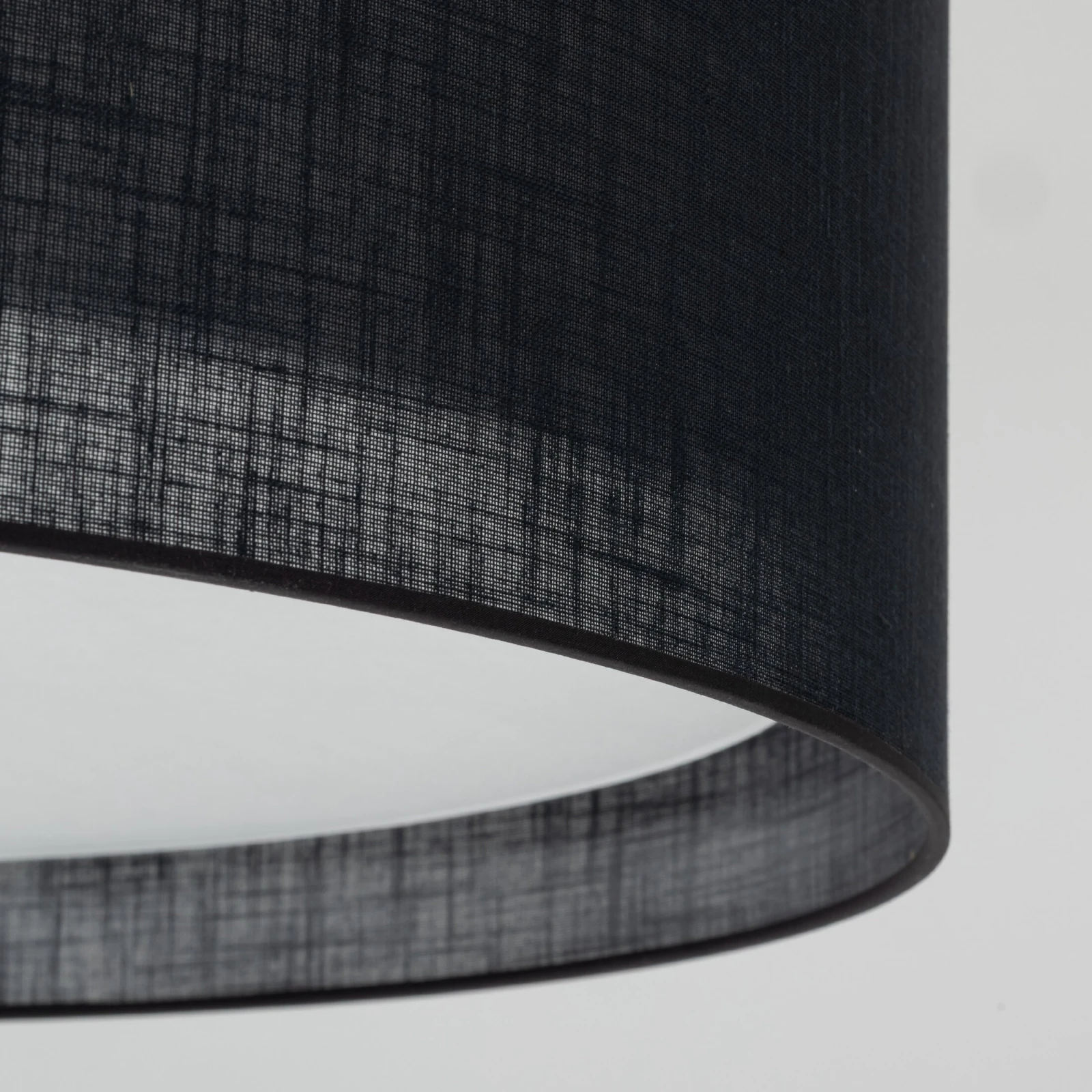 6 x E27 ceiling light – cylindrical, black, magnetic shade
