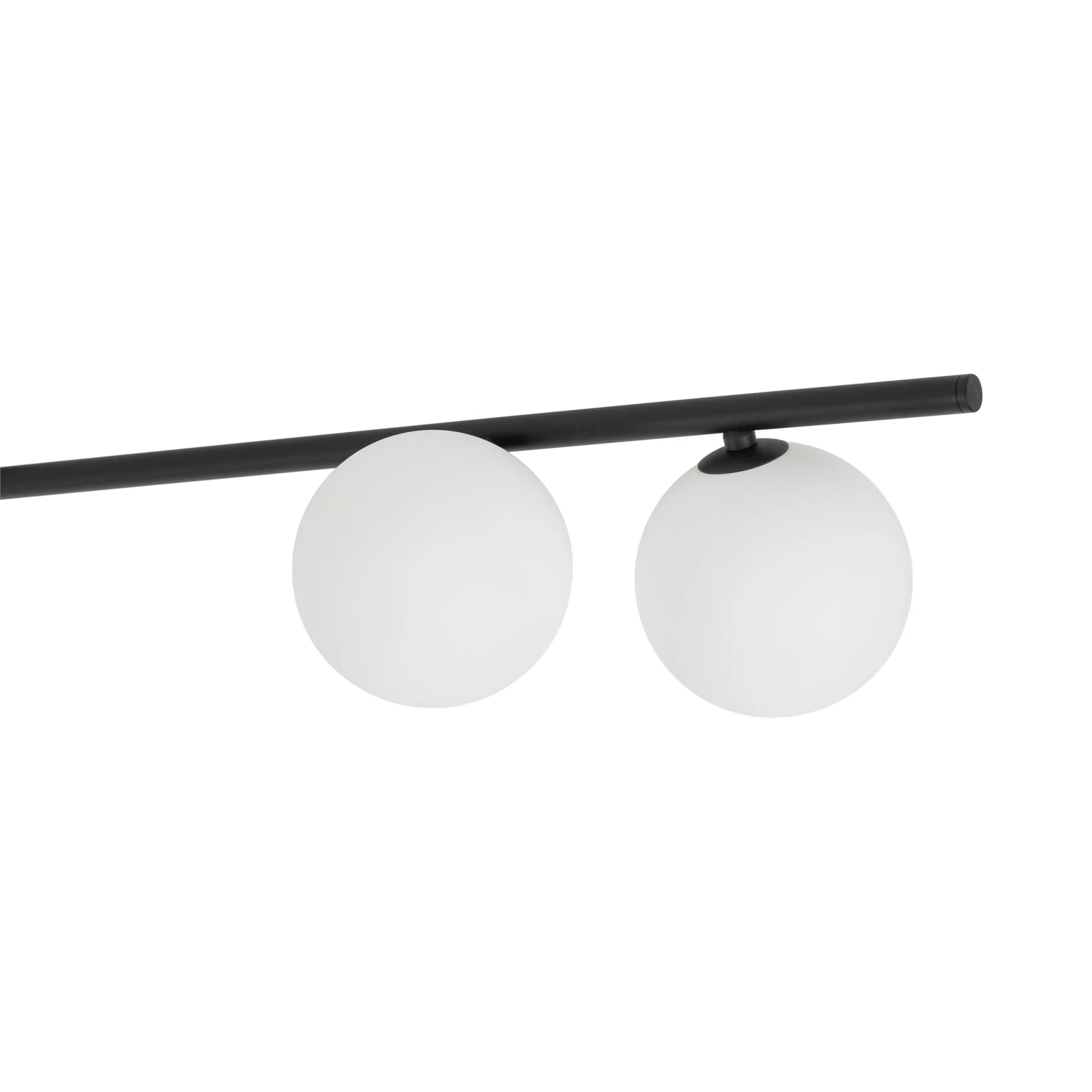 4 x G9 wall light – linear, black, frosted glass globes