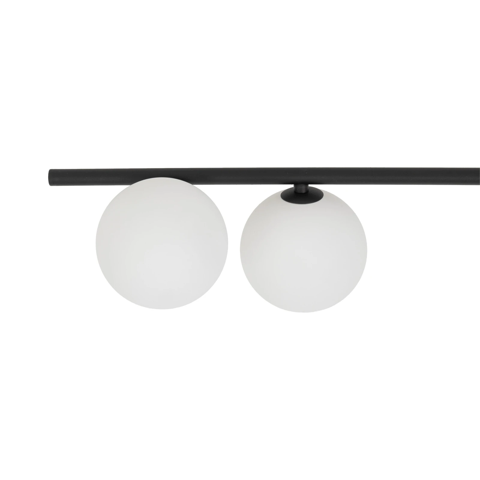 4 x G9 wall light – linear, black, frosted glass globes