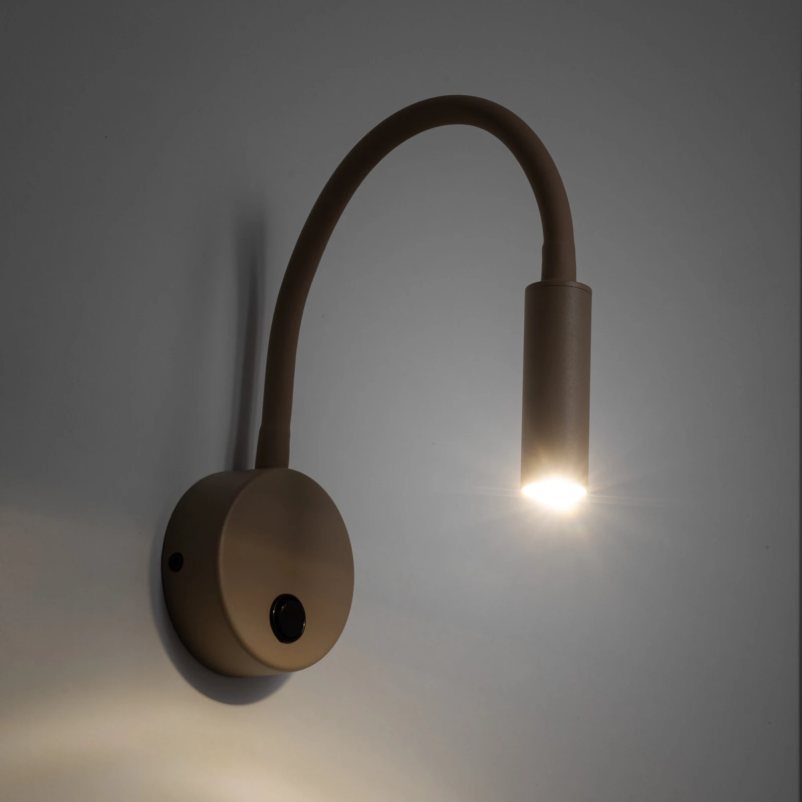Wall light 8 W – round, beige, adjustable