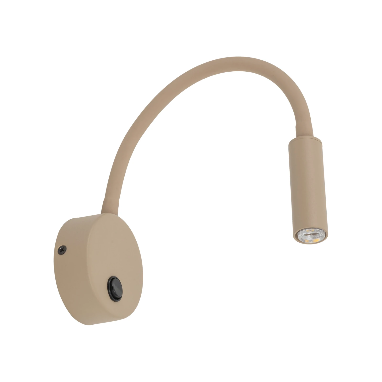 Wall light 8 W – round, beige, adjustable